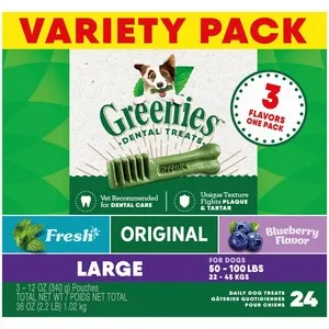 36oz Greenies Large 3 Flavor Variety pack Value Tub - Treats